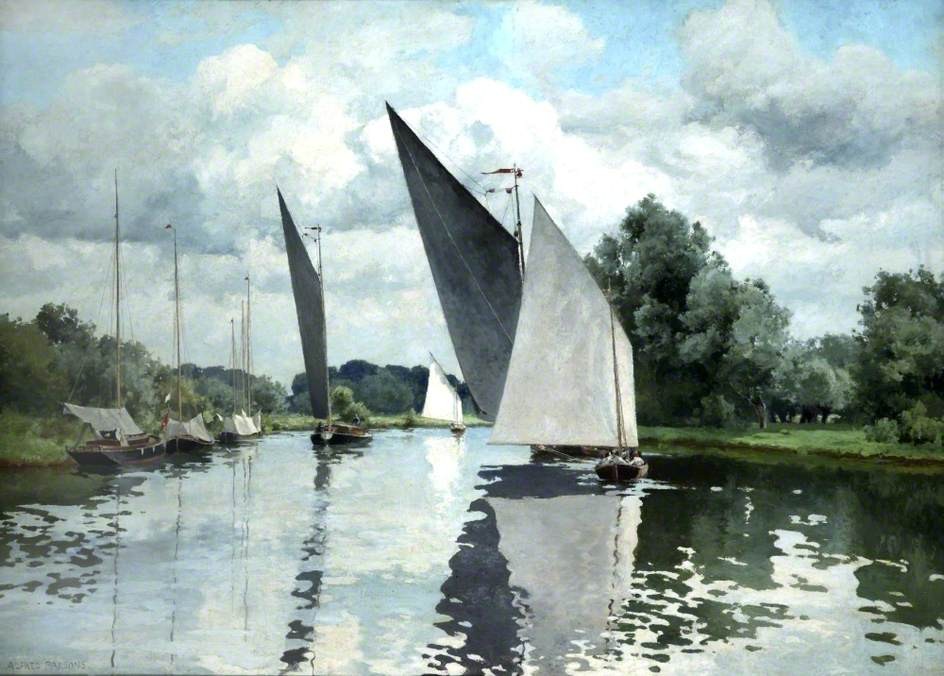 On the Bure at Wroxham by Alfred Parsons