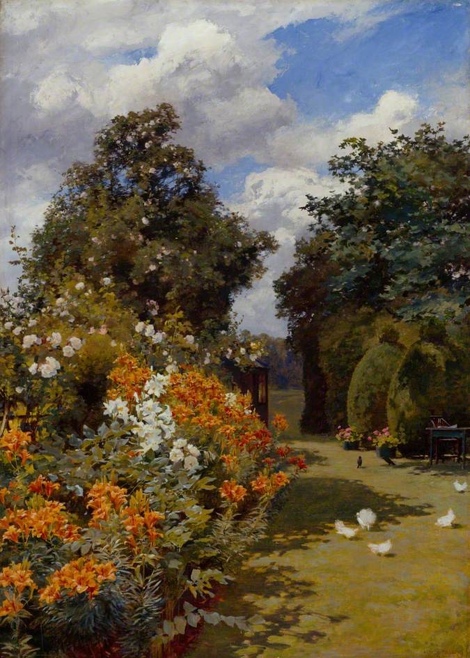 Orange Lilies, Broadway, Worcestershire by Alfred Parsons
