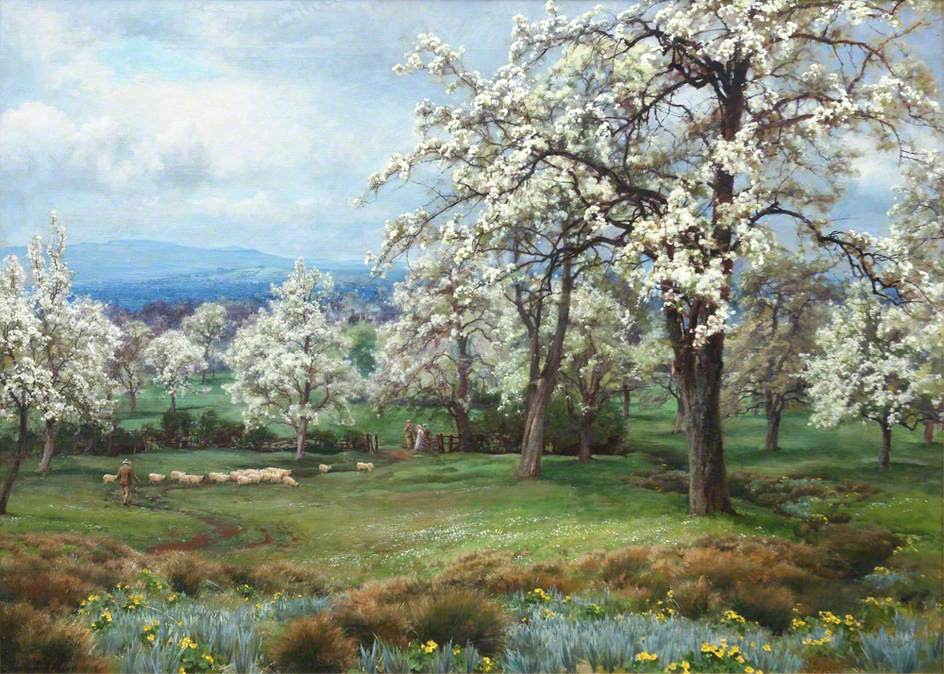 The Pear Orchard by Alfred Parsons