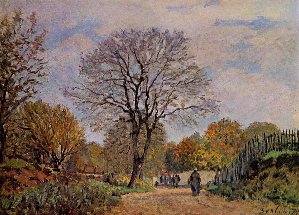 A Road in Seine et Marne by Alfred Sisley
