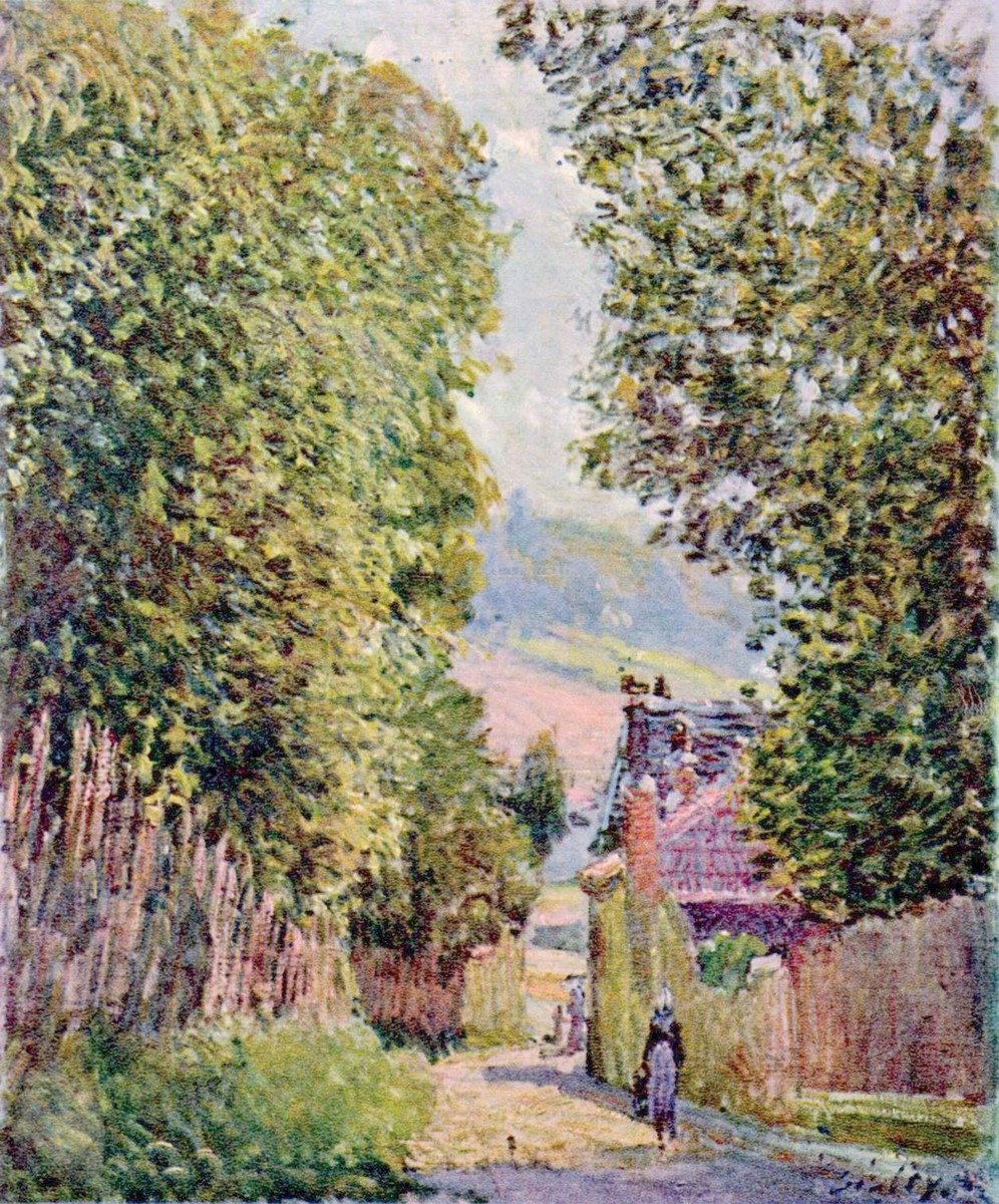 A Street in Louveciennes by Alfred Sisley
