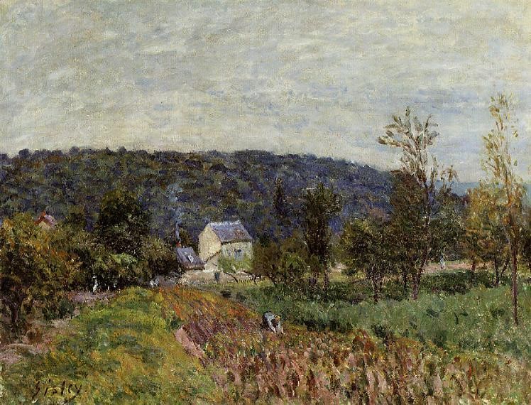 An Autumn Evening near Paris by Alfred Sisley