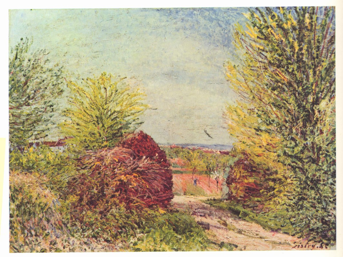 Away in the spring Veneux Nadon by Alfred Sisley
