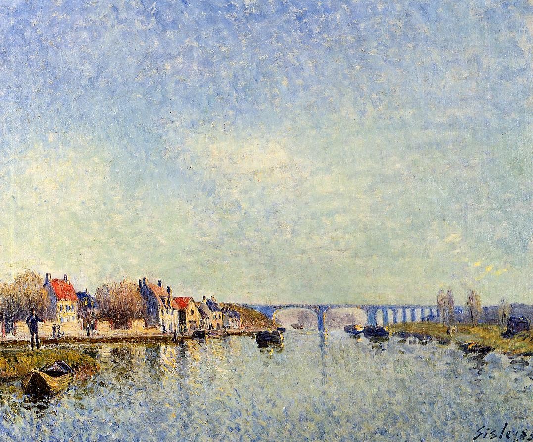 Banks of the Loing at Saint Mammes by Alfred Sisley
