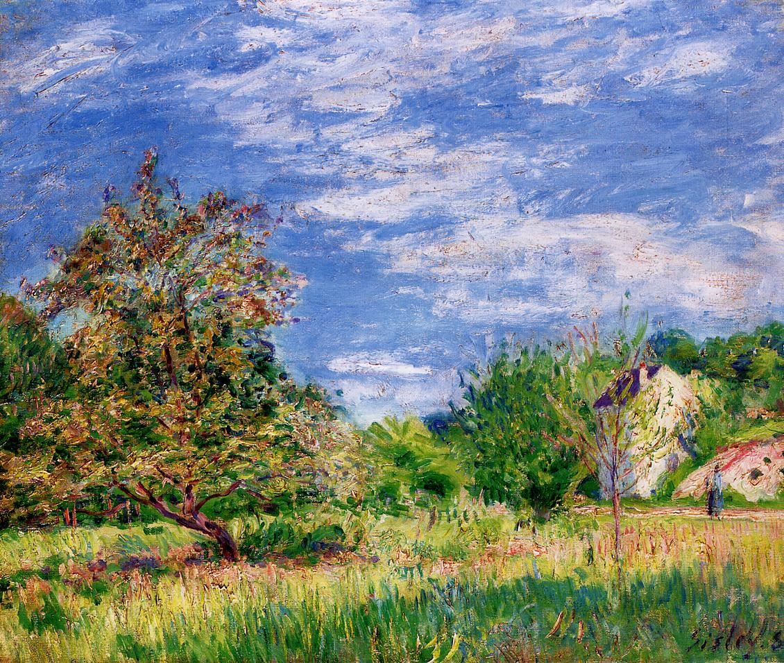 Orchard in Spring by Alfred Sisley