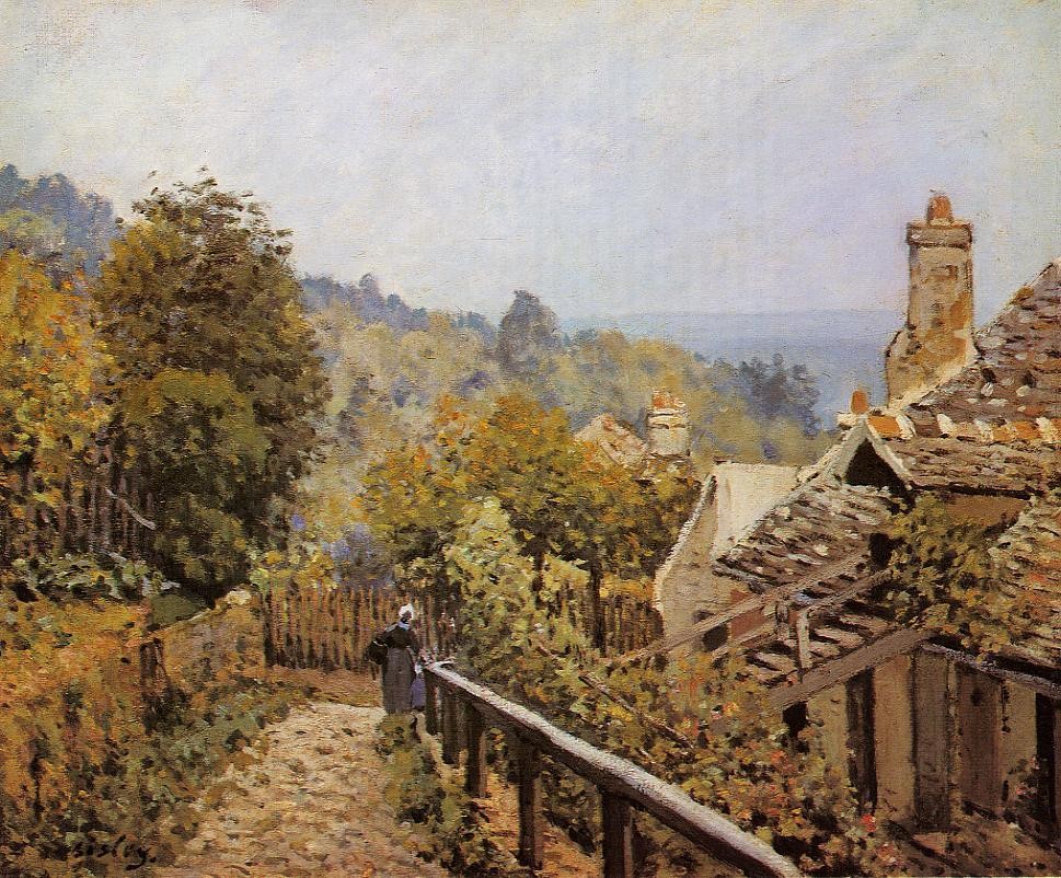 Sentier de la Mi Cote, Louveciennes by Alfred Sisley