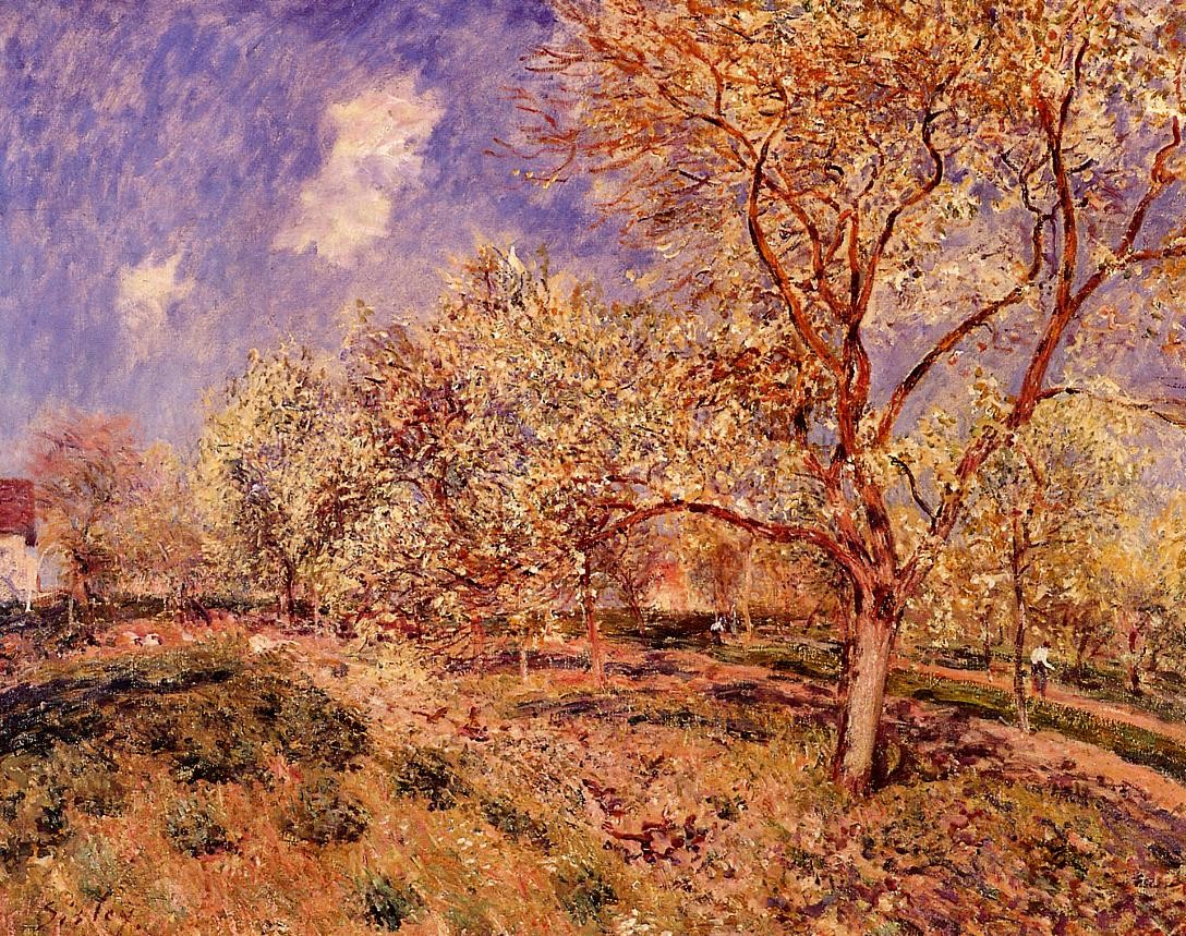 Spring at Veneux by Alfred Sisley