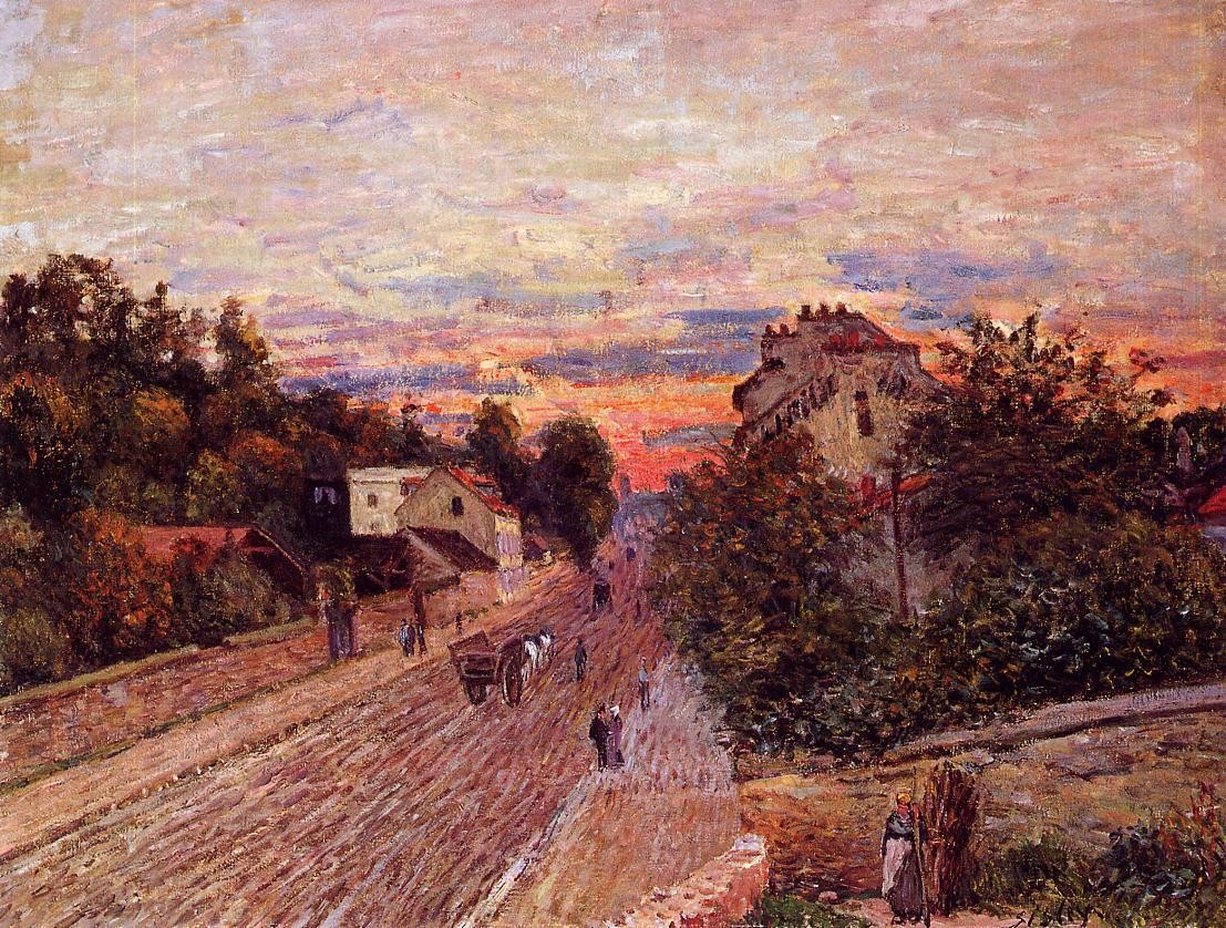 Sunset at Port Marly by Alfred Sisley