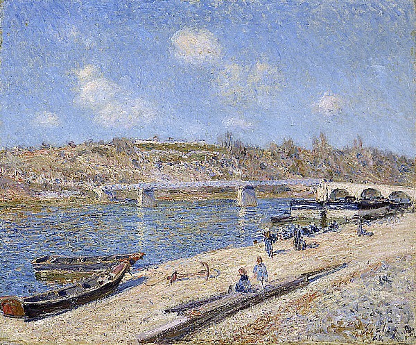The Beach at Saint Mammès by Alfred Sisley