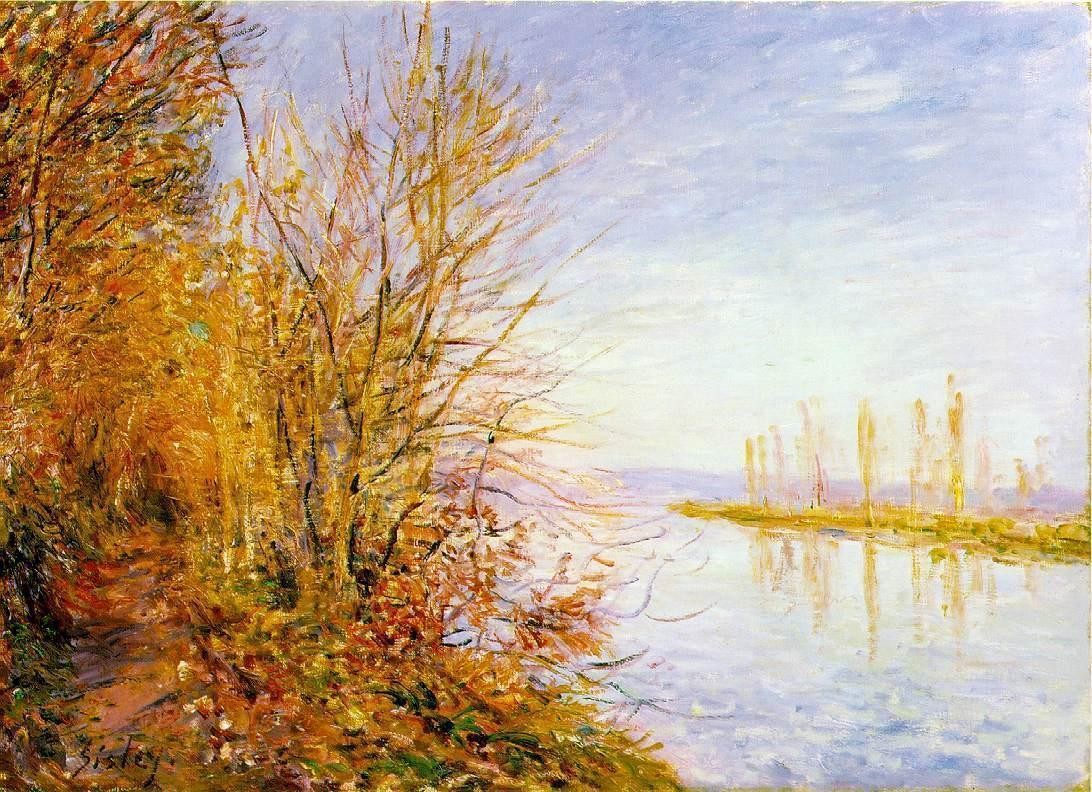 The Chemin de By through Woods at Rouches Courtaut, St. Martin s, Summer by Alfred Sisley