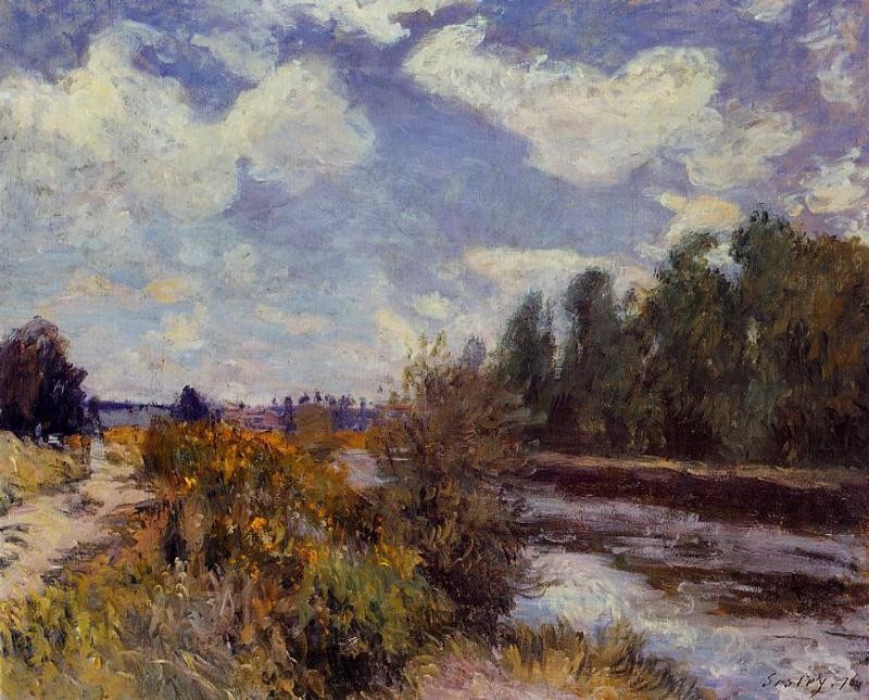 The Seine at Bougival by Alfred Sisley