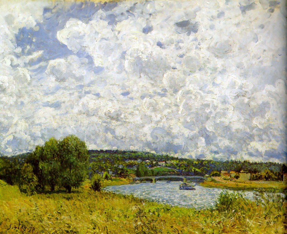 The Seine at Suresnes by Alfred Sisley