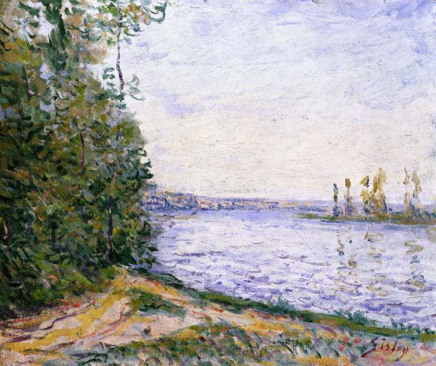 The Seine near By by Alfred Sisley