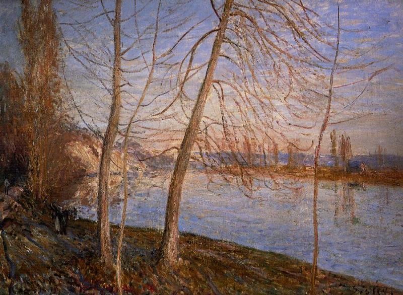 Winter Morning Veneux by Alfred Sisley