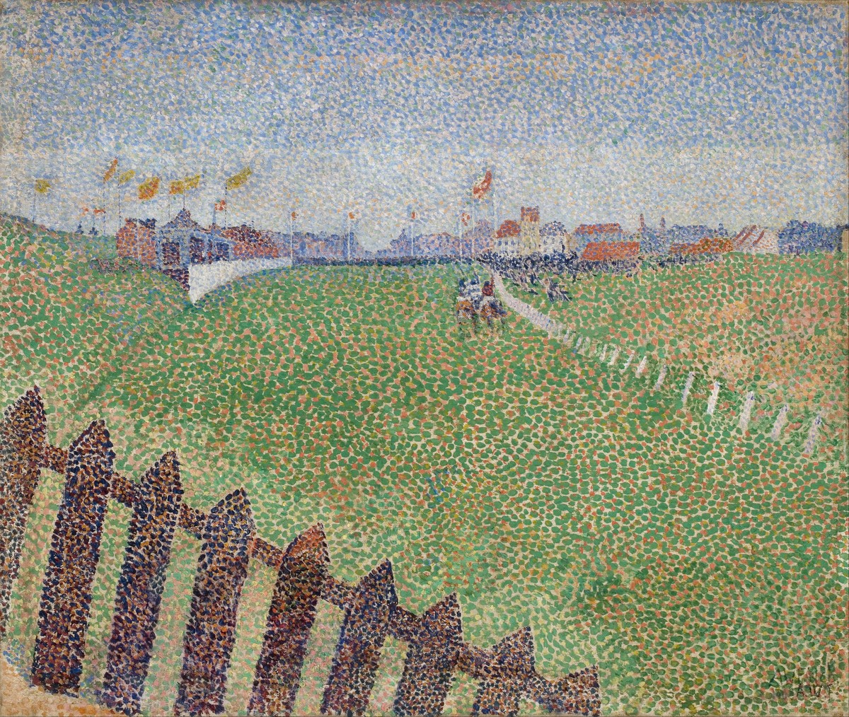 The Wellington Racecourse in Drizzle (Ostende) by Alfred William Finch