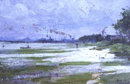 Port of Paranaguá by Alfredo Andersen