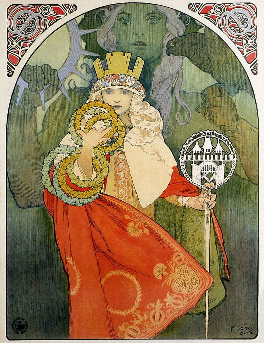 6th Sokol Festival by Alphonse Mucha