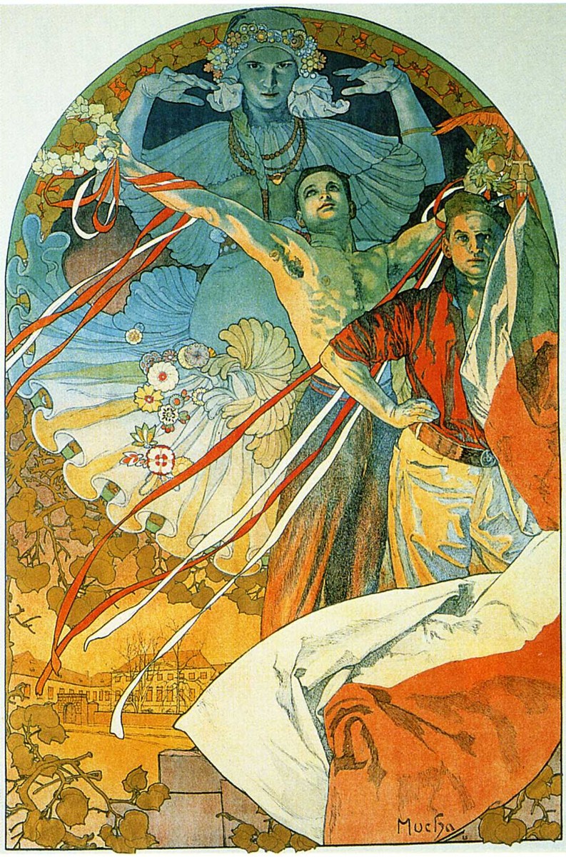 8th Sokol Festival by Alphonse Mucha