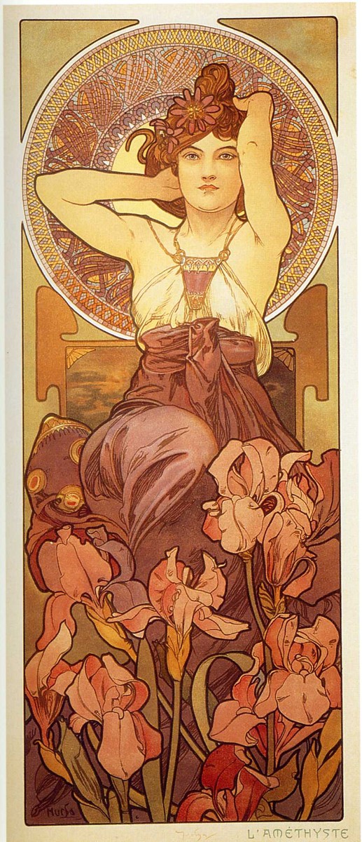 Amethyst by Alphonse Mucha