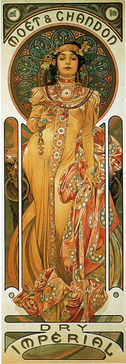 Chandon Cremant Imperial by Alphonse Mucha