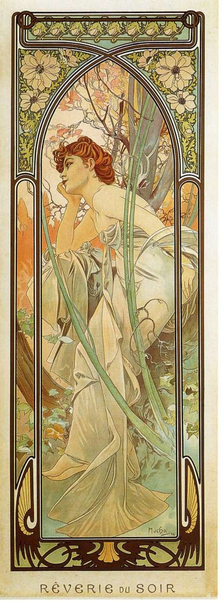 Evening Contemplation by Alphonse Mucha