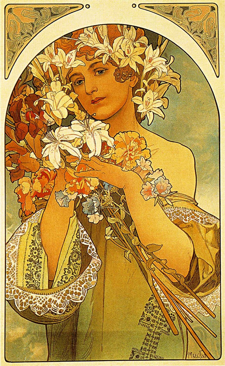 Flower by Alphonse Mucha