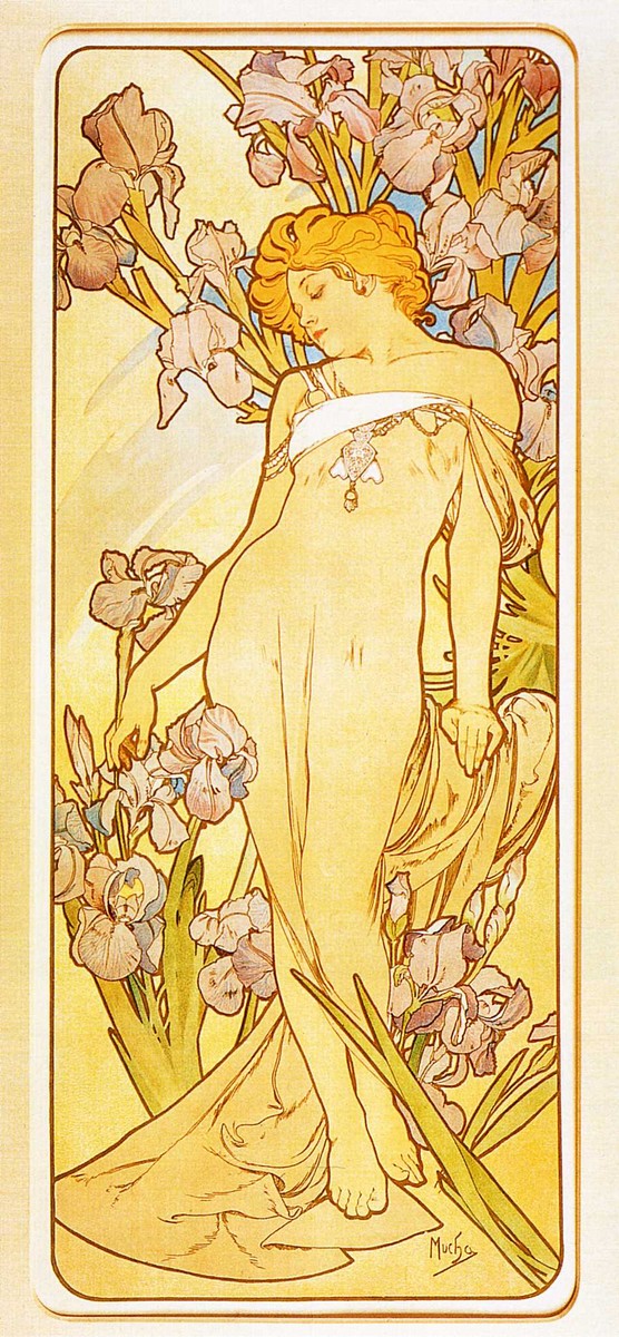 Iris by Alphonse Mucha