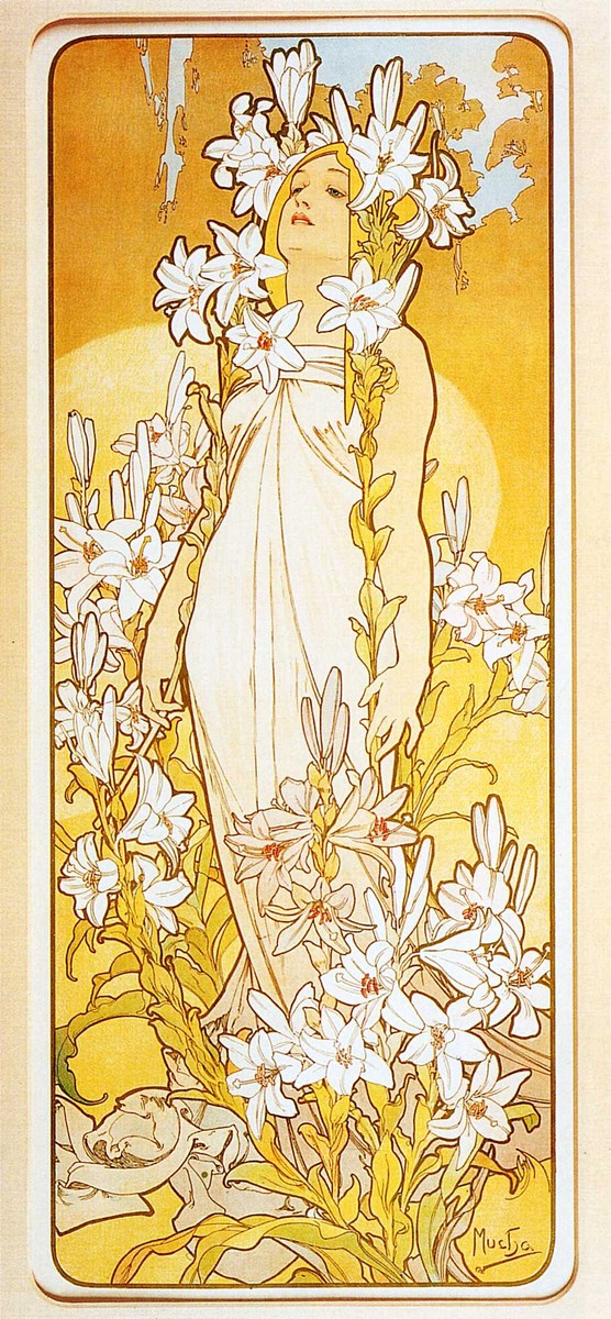 Lily by Alphonse Mucha