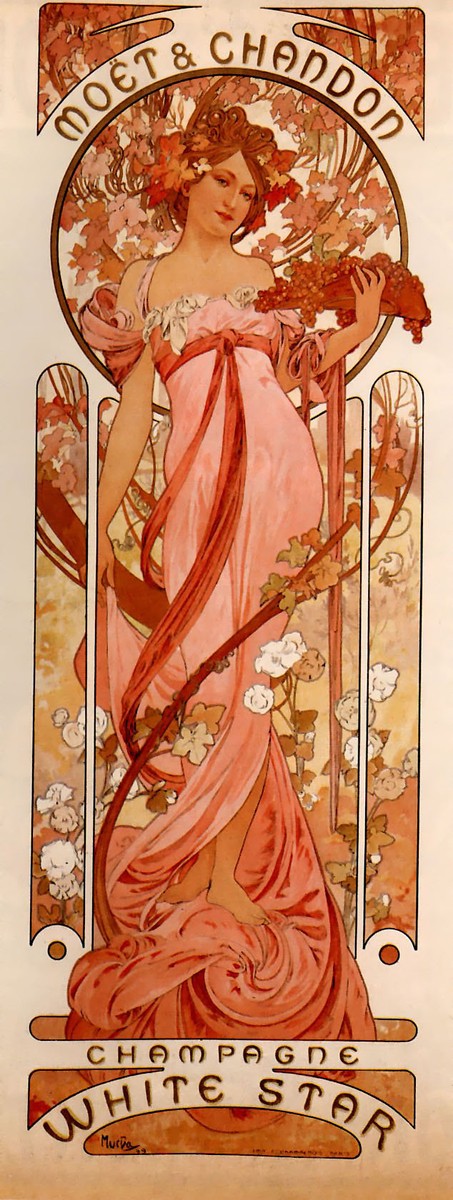 Moet and Chandon White Star by Alphonse Mucha