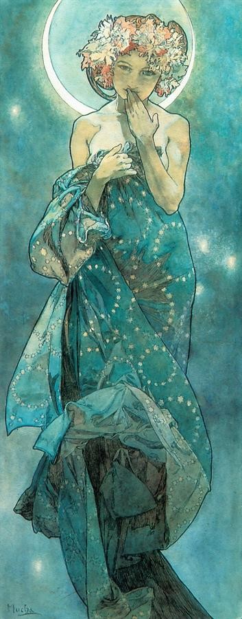 Moonlight by Alphonse Mucha