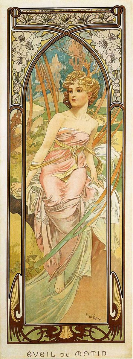 Morning Awakening by Alphonse Mucha