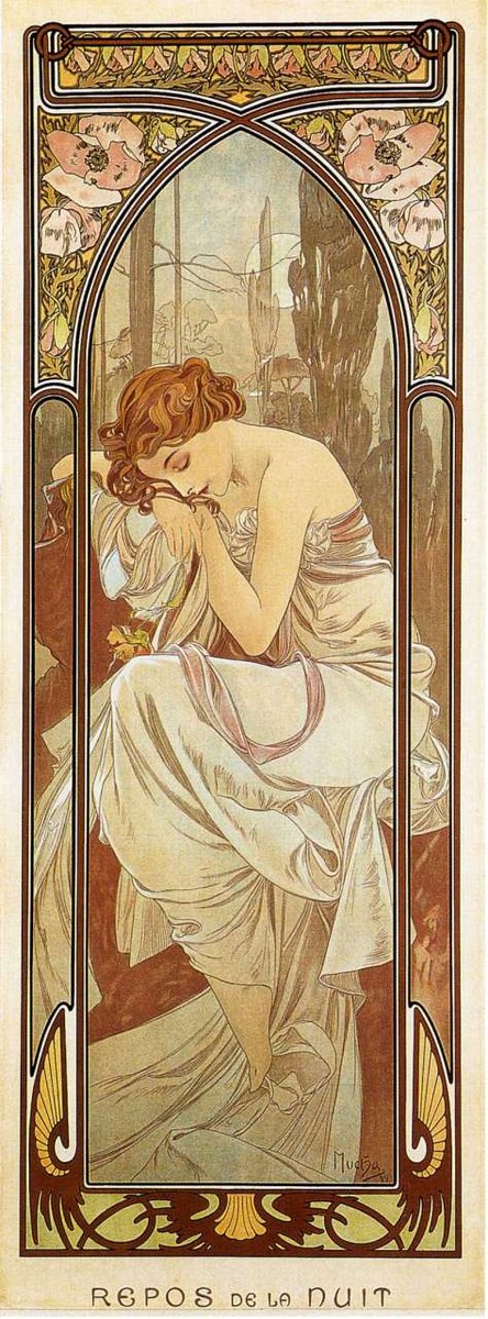Night’s Rest by Alphonse Mucha