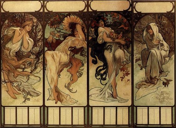 Season by Alphonse Mucha