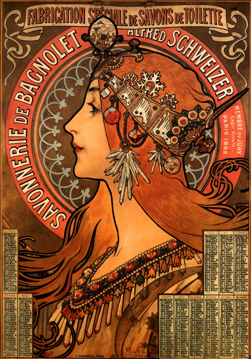 Soap factory of Bagnolet by Alphonse Mucha