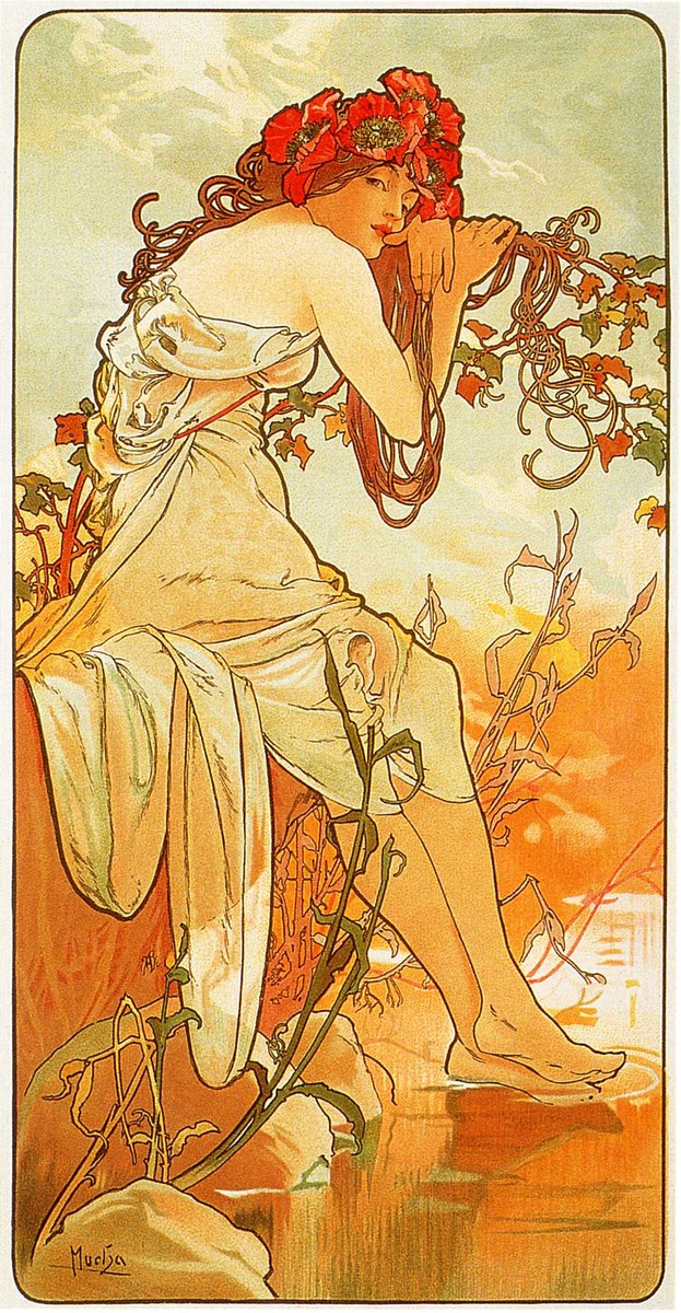 Summer by Alphonse Mucha