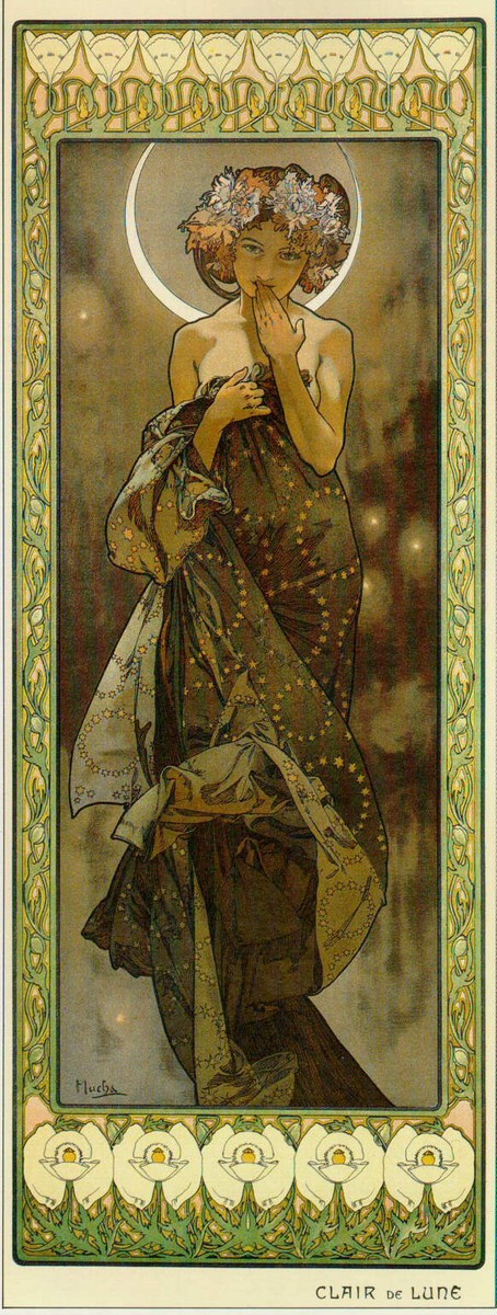 The Moon by Alphonse Mucha