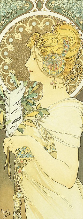 The Quill by Alphonse Mucha