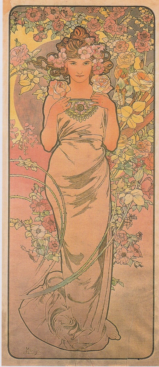 The rose by Alphonse Mucha