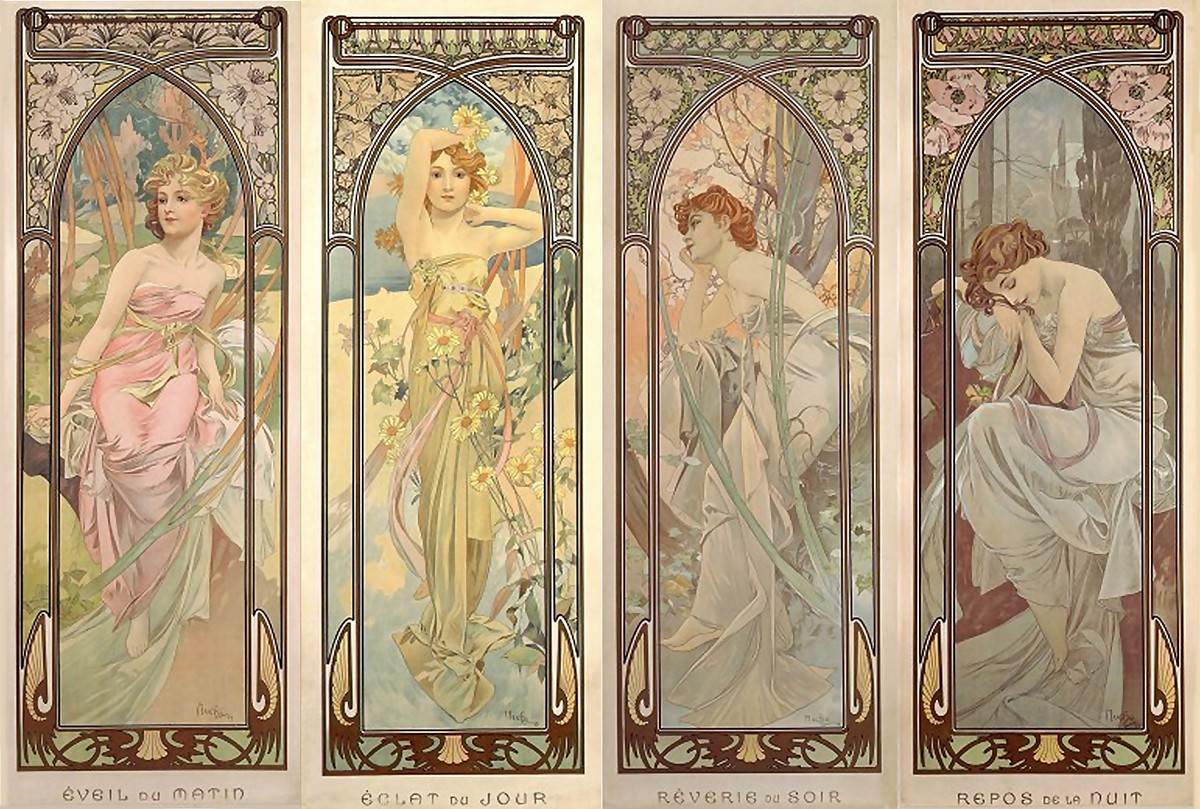 The Times of the Day by Alphonse Mucha