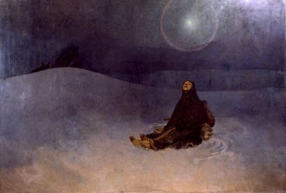Woman in the Wilderness by Alphonse Mucha