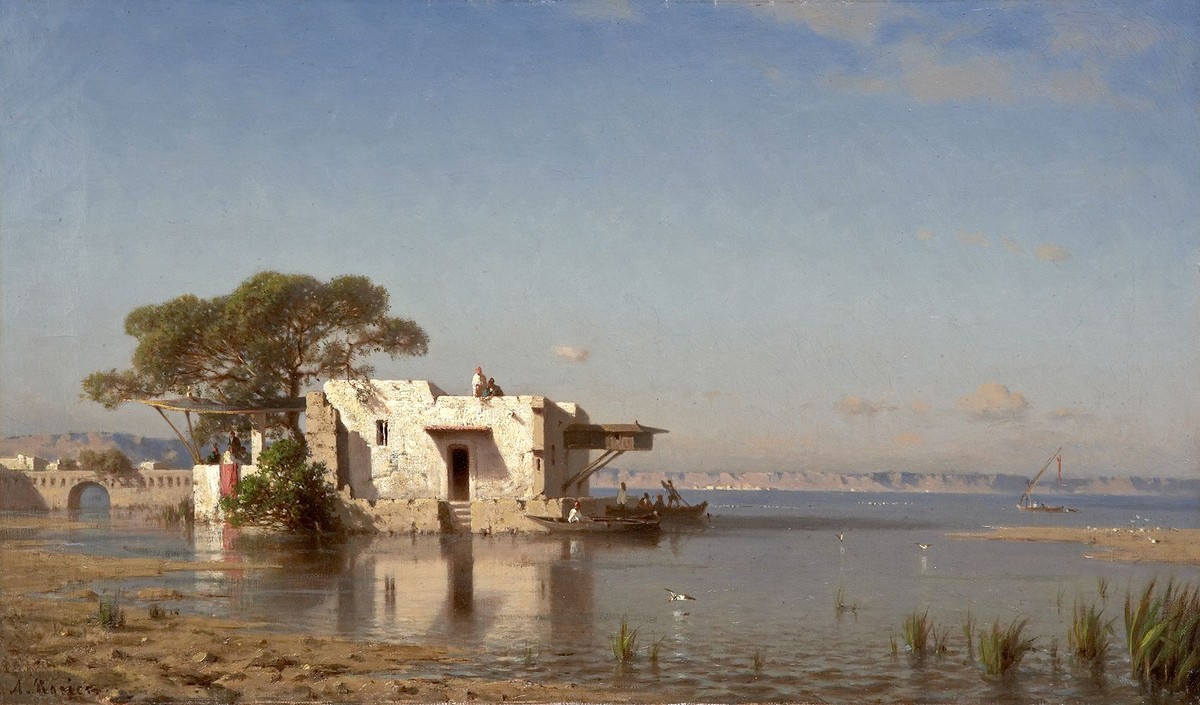The banks of the Nile by Amédée Rosier