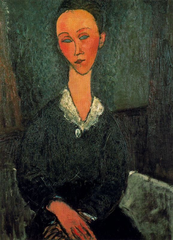 A woman with white collar by Amedeo Modigliani