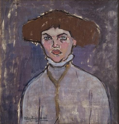 Bust of young girl by Amedeo Modigliani