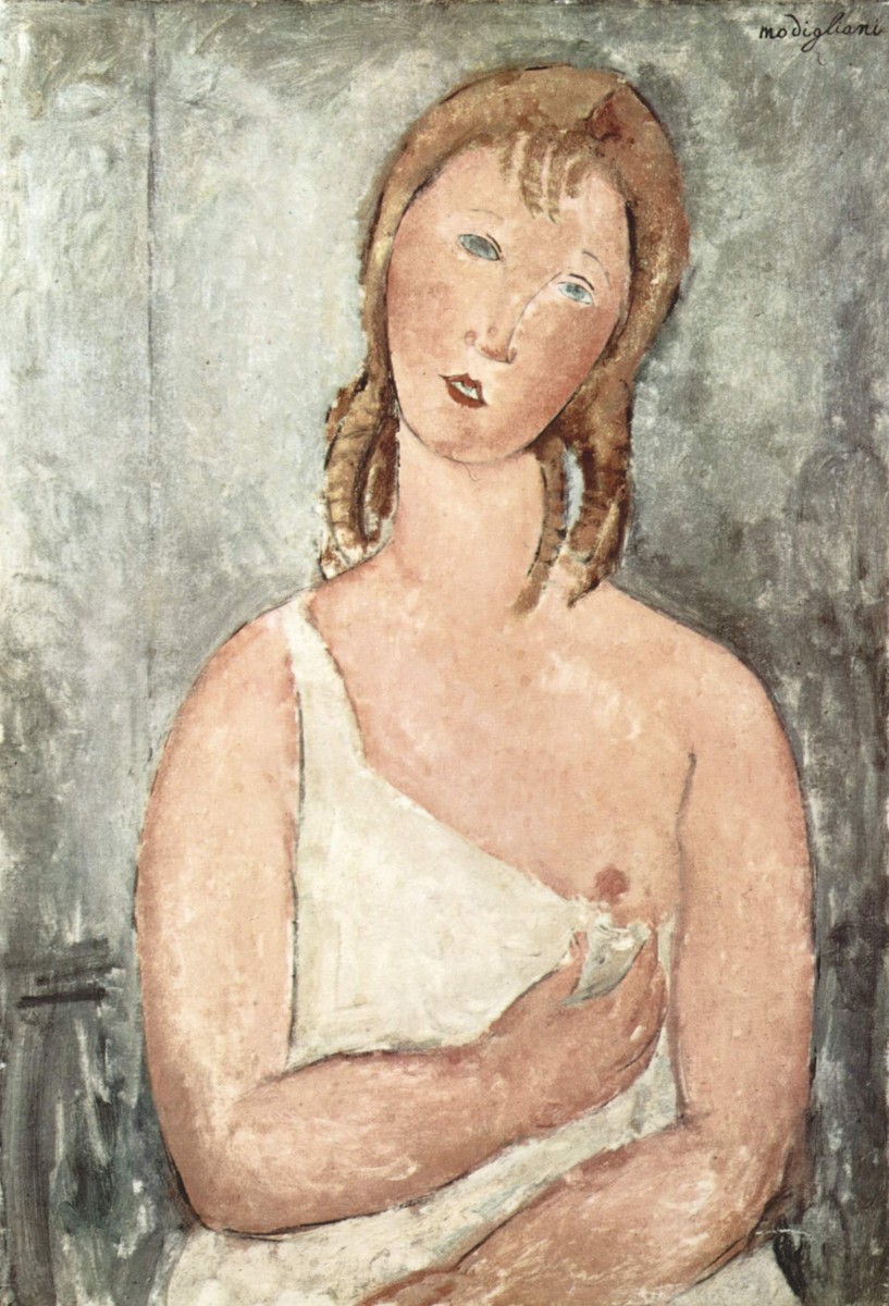 Girl in the shirt (Red-haired girl) by Amedeo Modigliani