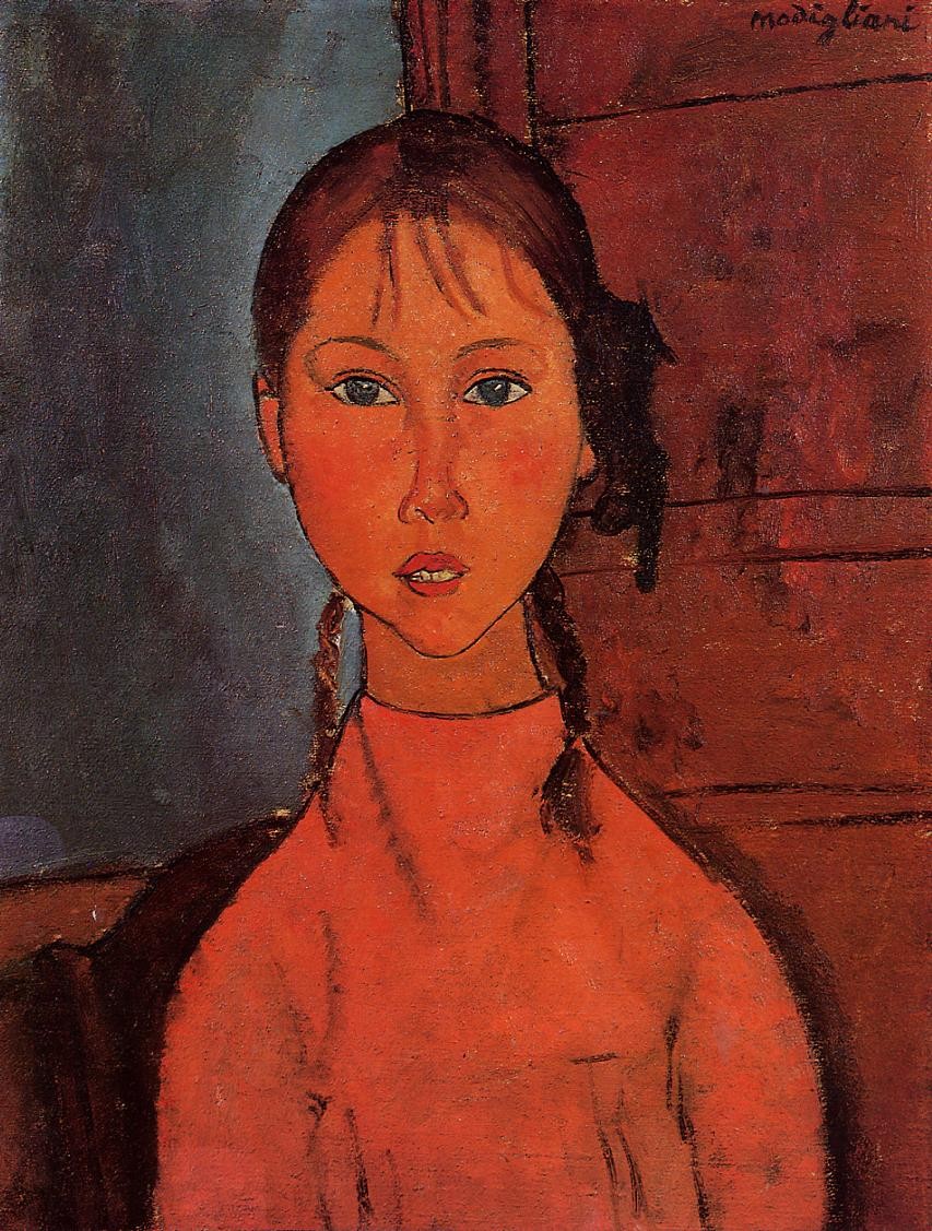 Girl with Pigtails by Amedeo Modigliani