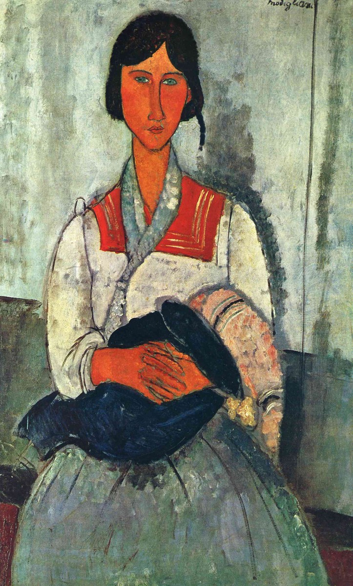 Gypsy Woman with a Baby by Amedeo Modigliani