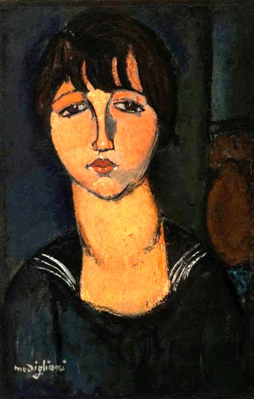 La ragazza col bavero alla marinara by Amedeo Modigliani