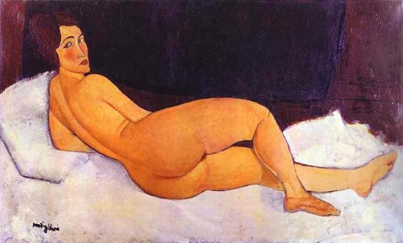 Nude Looking over Her Right Shoulder by Amedeo Modigliani