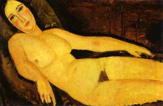 Nude on sofa by Amedeo Modigliani