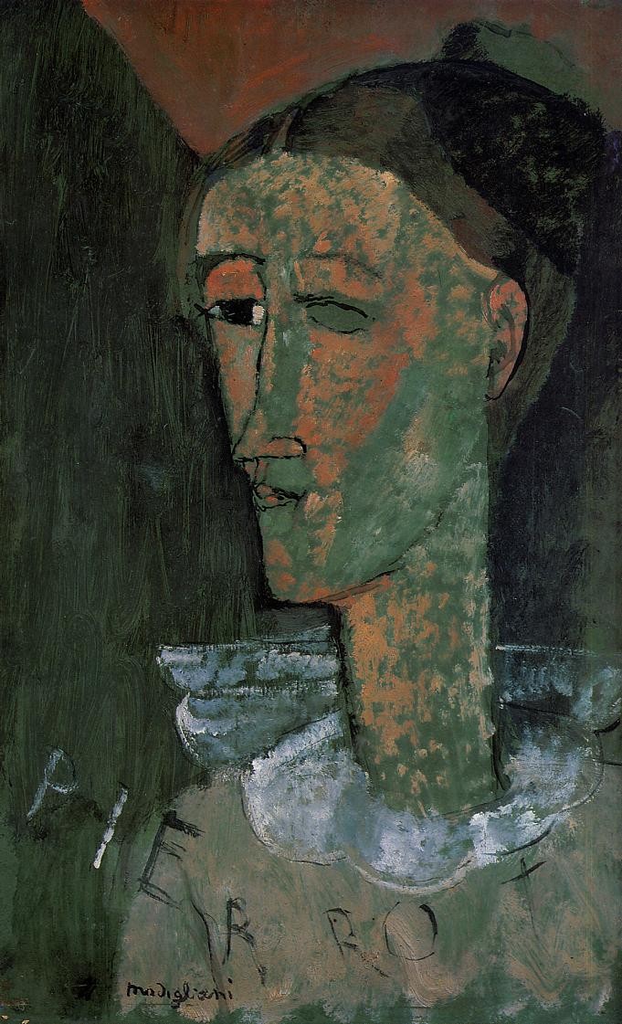 Pierrot (Self Portrait as Pierrot) by Amedeo Modigliani